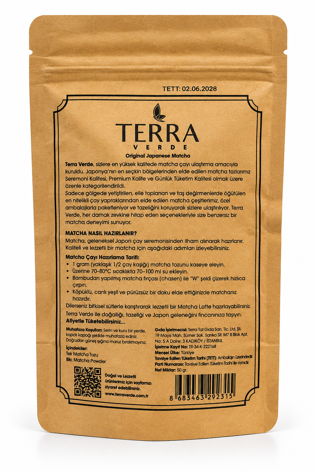 Matcha Powder Matcha Tozu 50gr Terra Verde