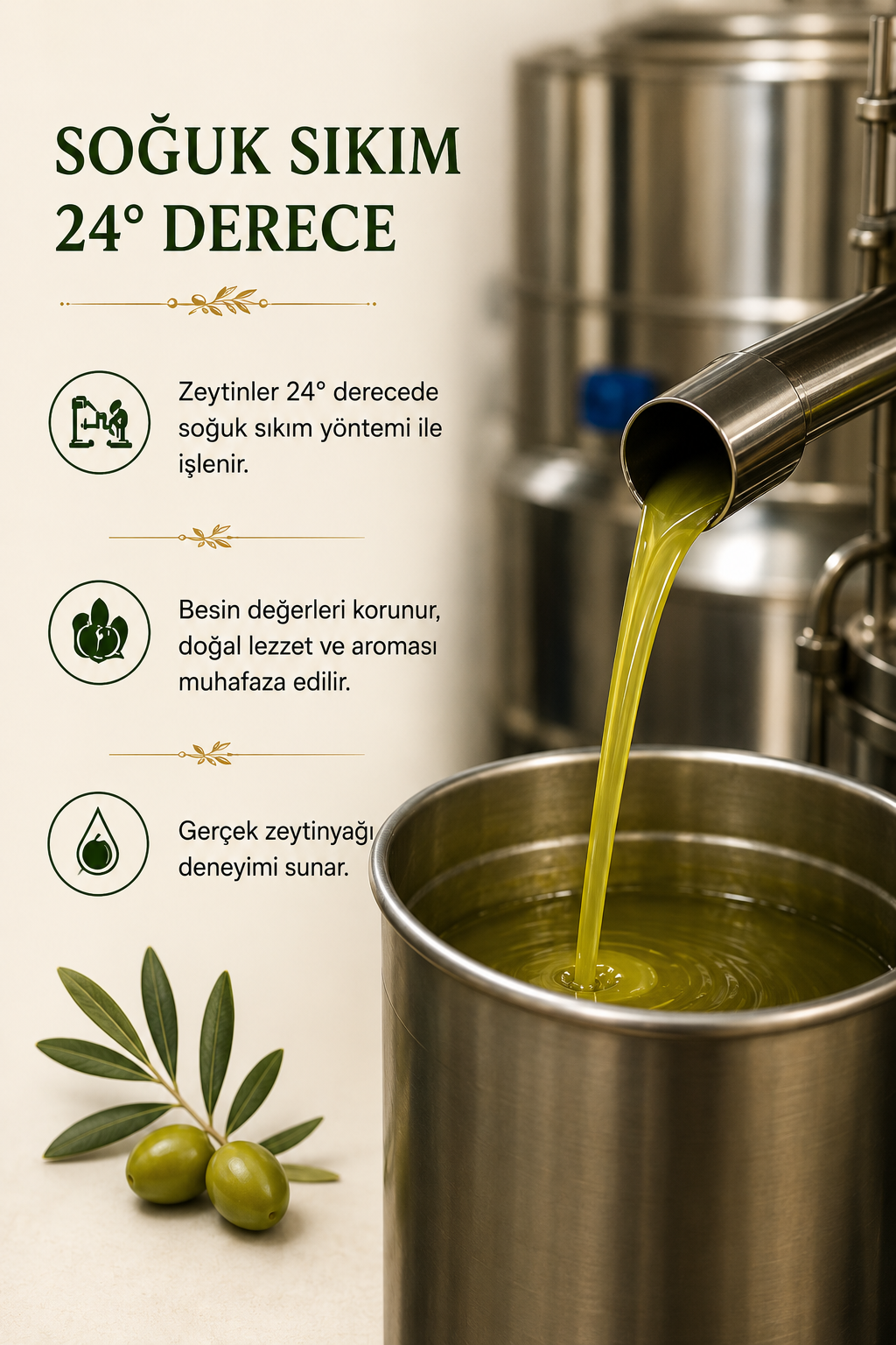 Organik Erken Hasat Naturel Sızma Zeytinyağı 5 Lt 0,5 ASİT Seroliva