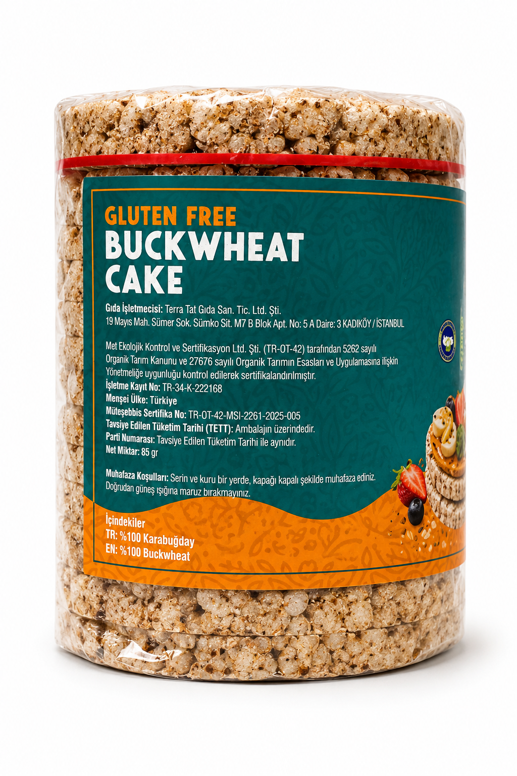 Organik Glutensiz Karabuğday Patlağı 85gr Terra Verde