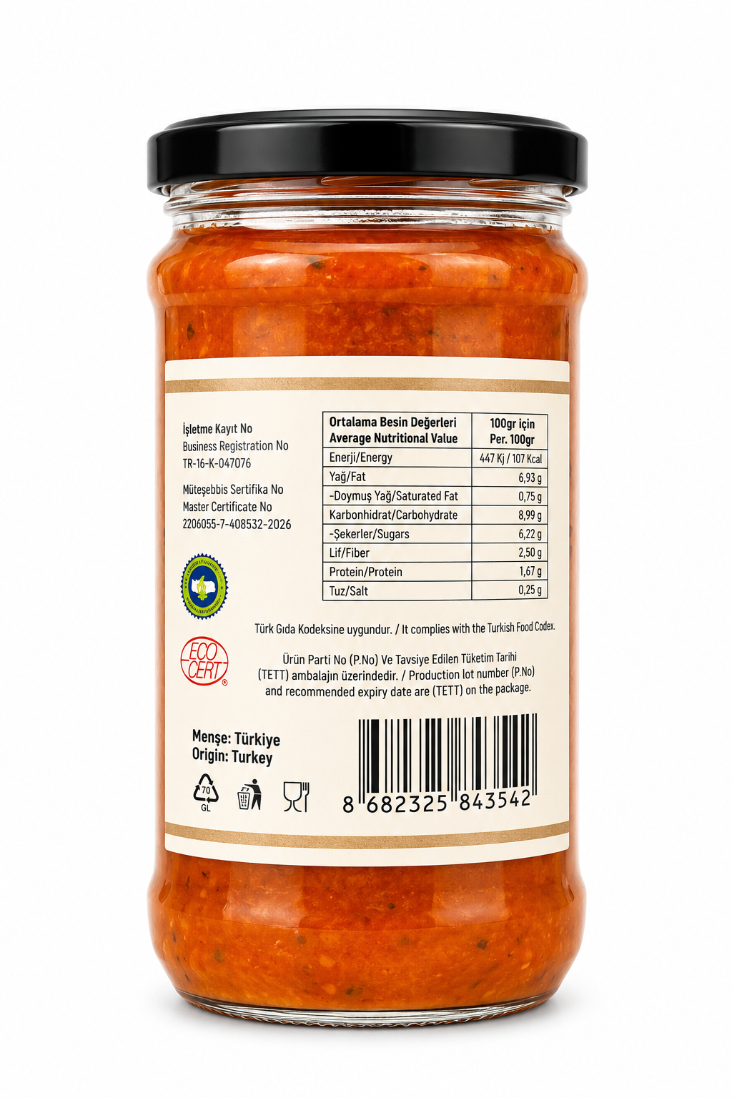 Organik Lütenitsa (Balkan Sosu) 290gr Essen