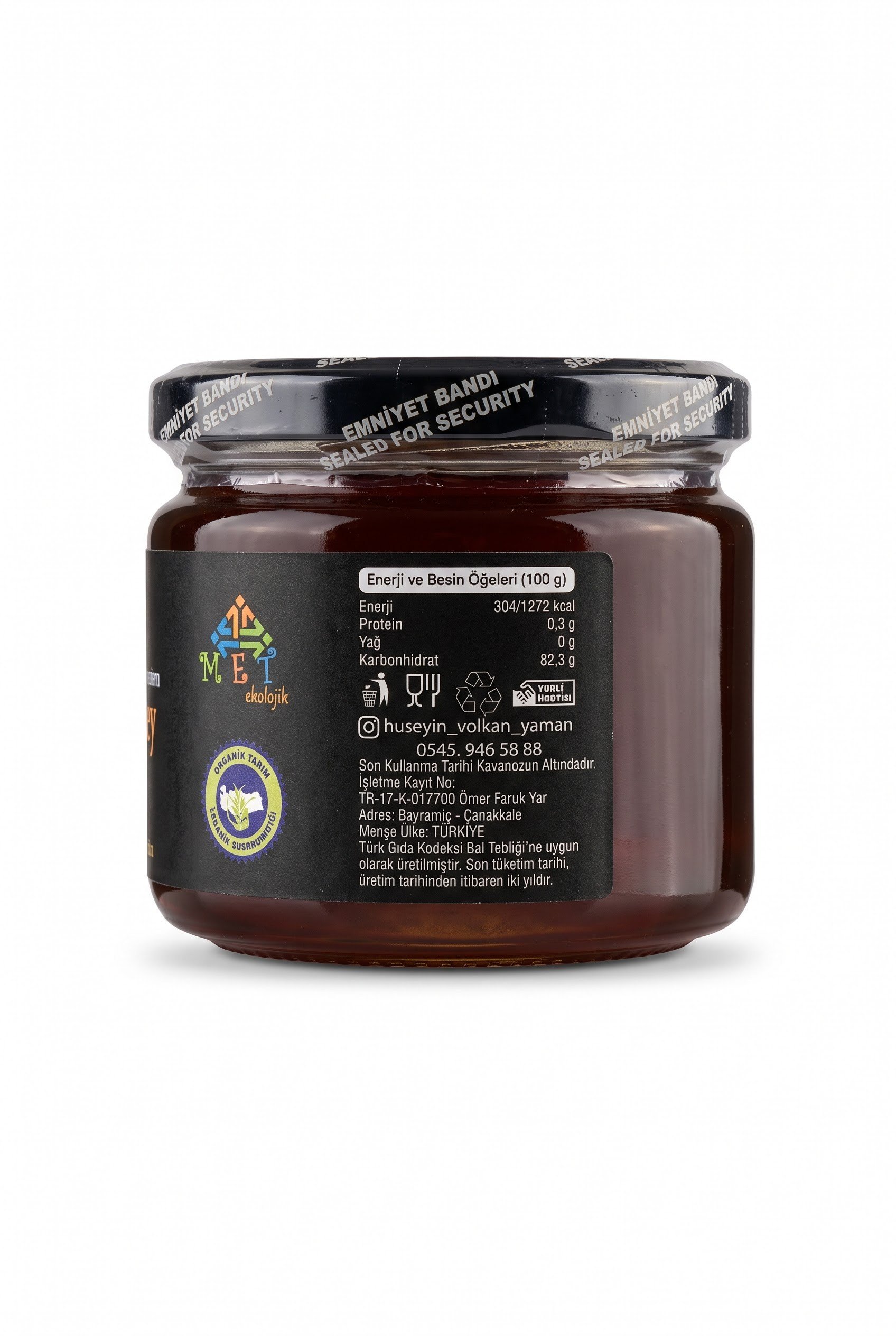Organik Orman Ham Bal 425gr Kaz Dağları
