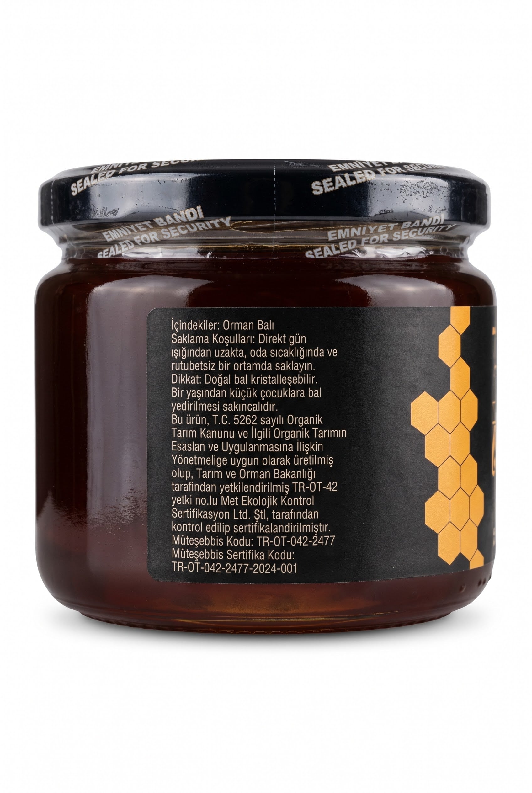 Organik Orman Ham Bal 425gr Kaz Dağları