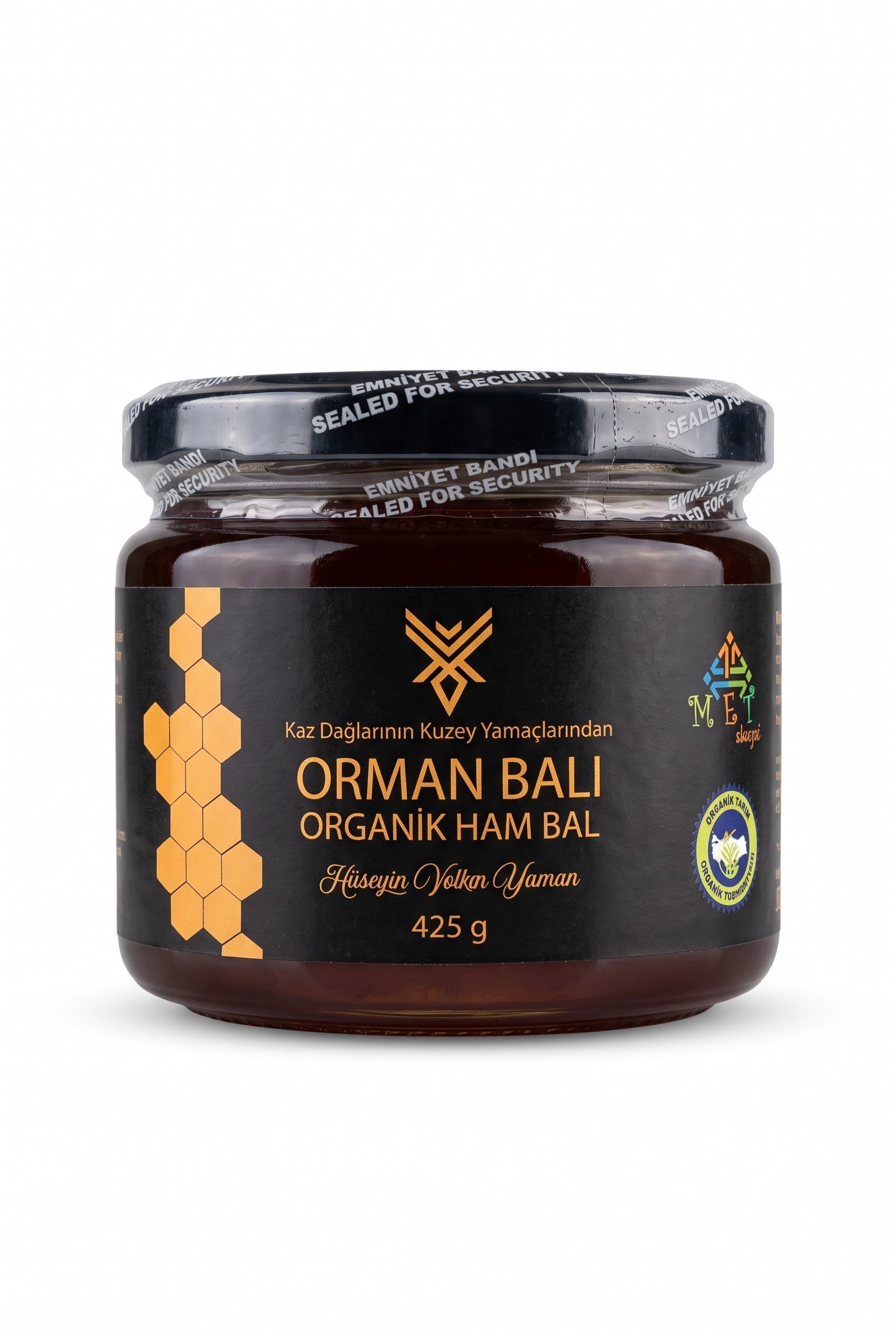 Organik Orman Ham Bal 425gr Kaz Dağları
