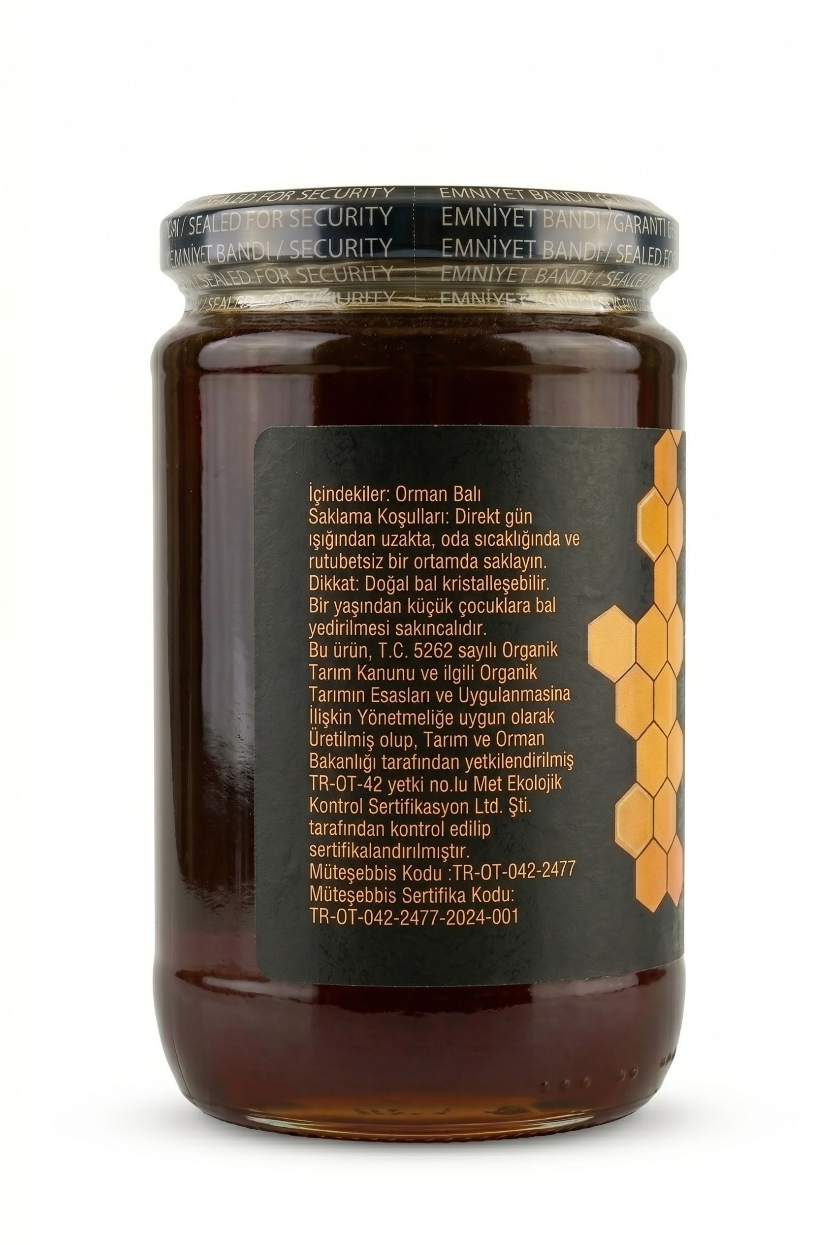 Organik Orman Ham Bal 850gr Kaz Dağları