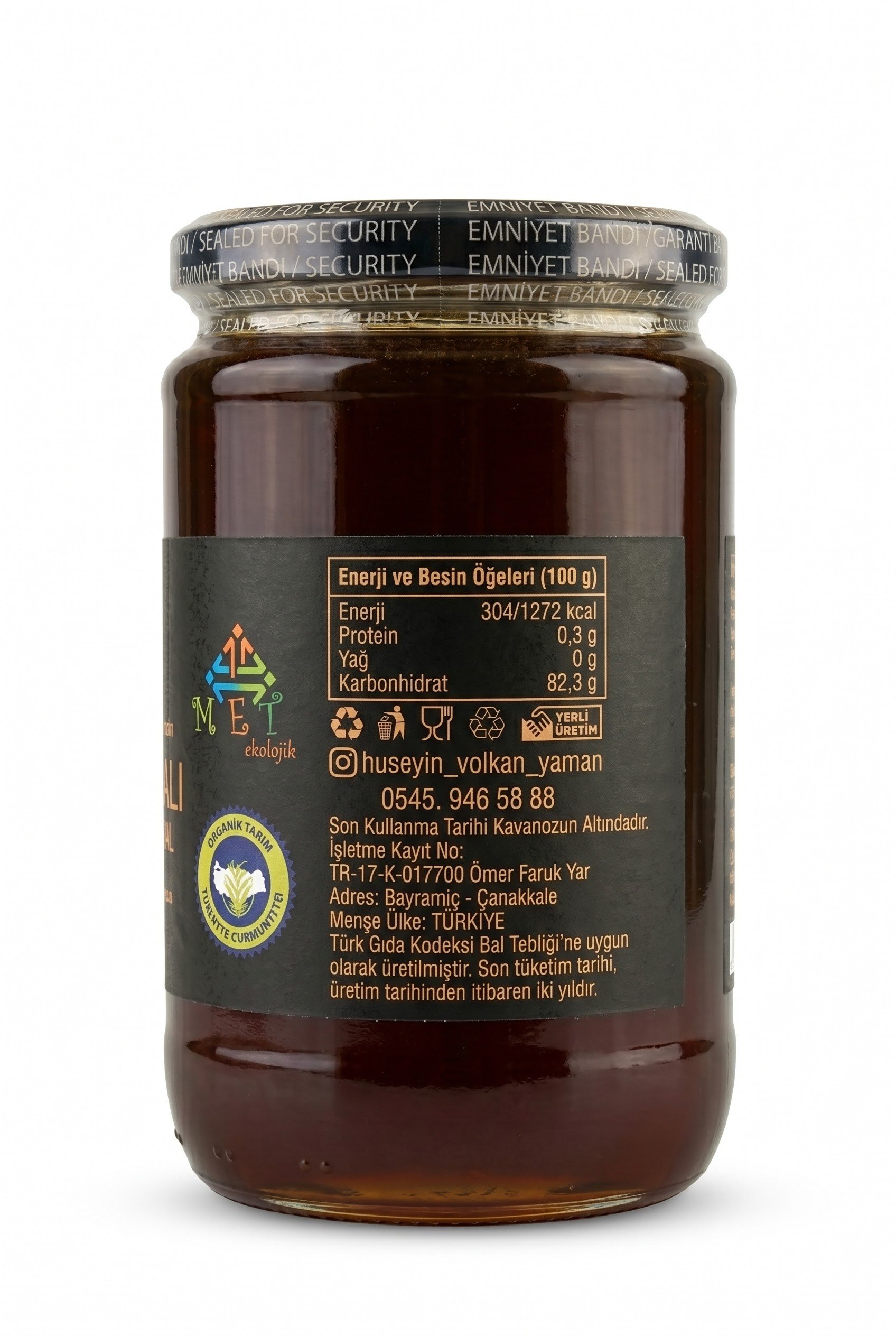 Organik Orman Ham Bal 850gr Kaz Dağları