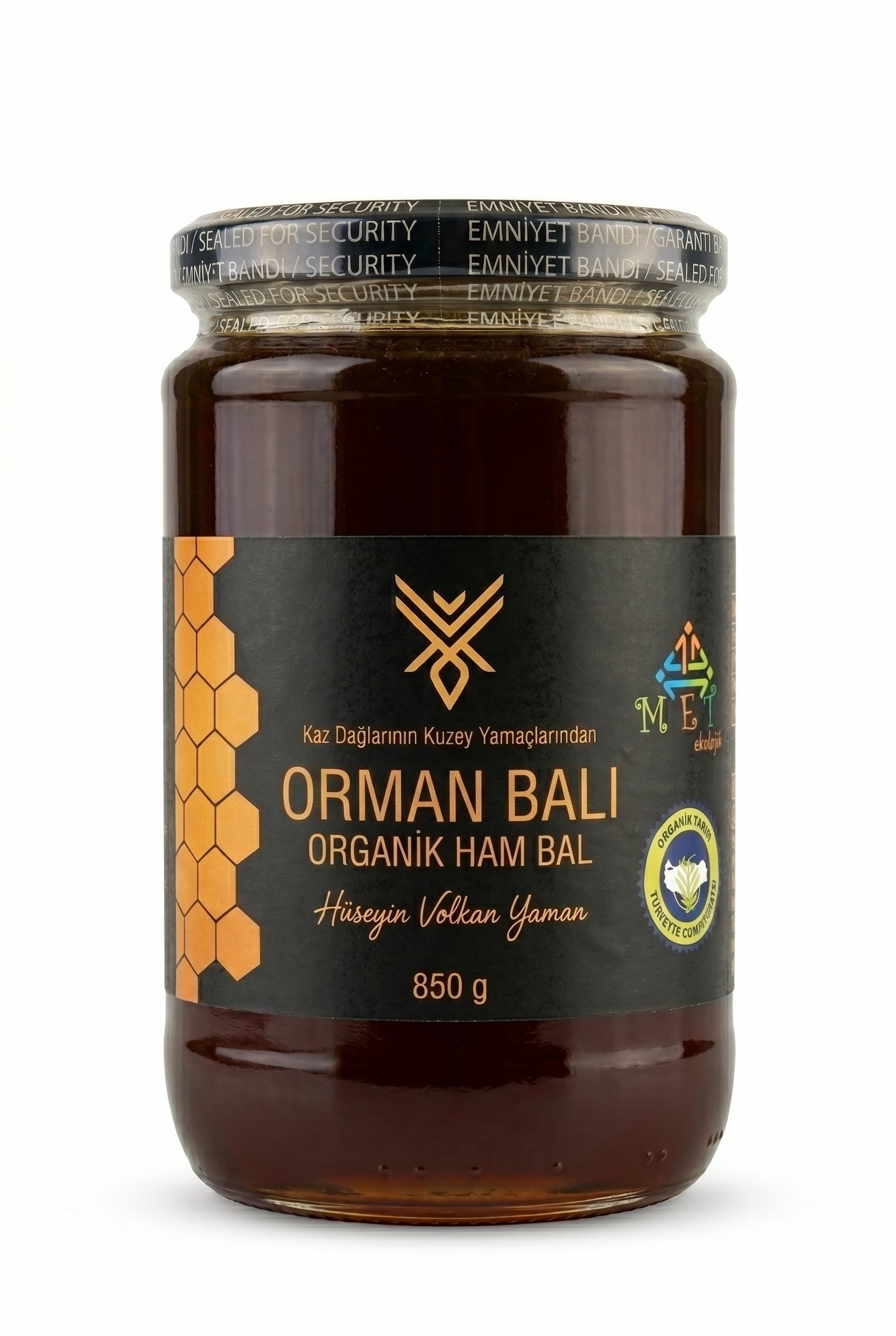 Organik Orman Ham Bal 850gr Kaz Dağları