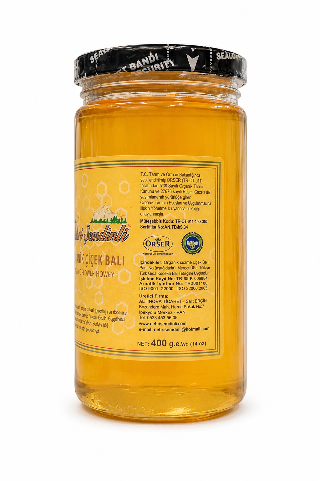 Organik Poliflora Çiçek Balı 400 gr Nehri Şemdinli