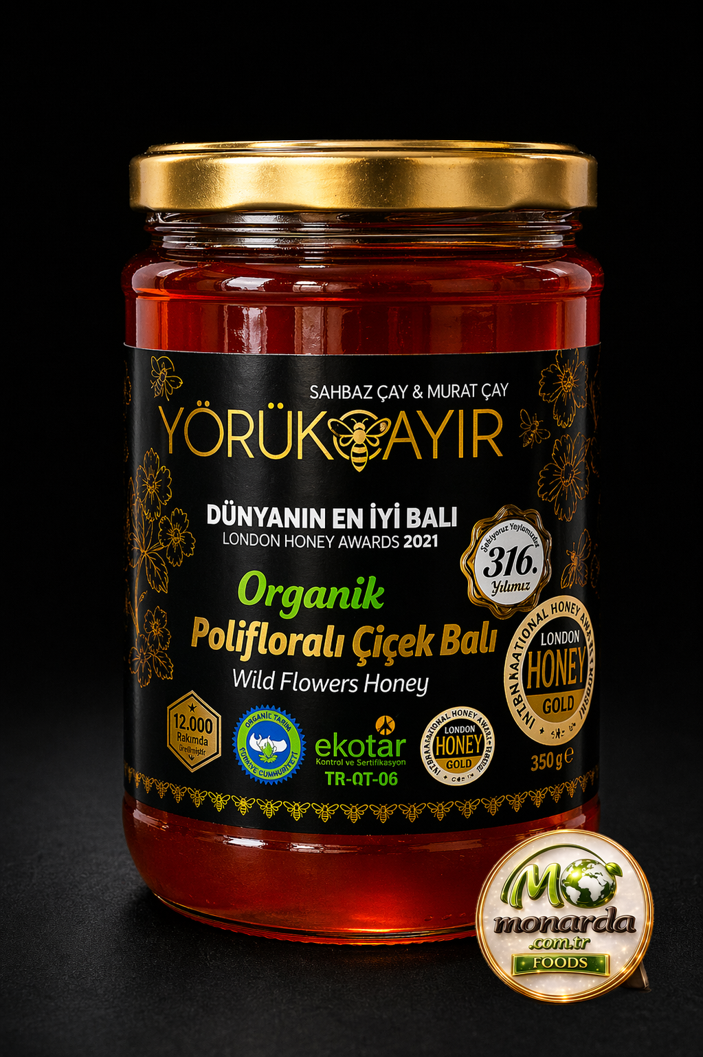 Organik Polifloralı Bal 850gr Yörükçayır