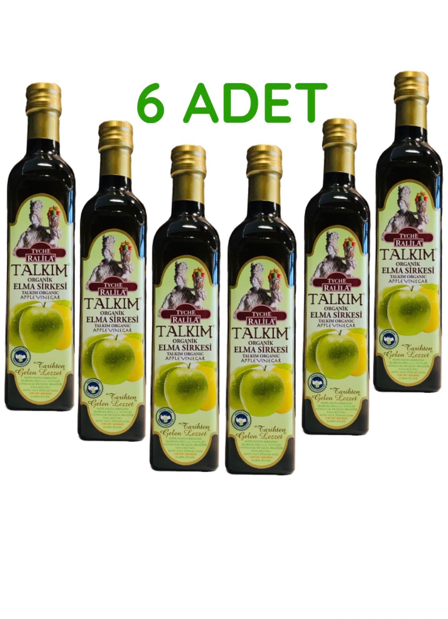 Organik Talkım Elma Sirkesi 500Ml 6 Adet Ralila