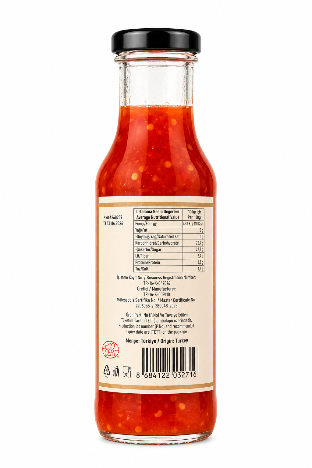 Organik Tatlı Acı Sos ( Sweet Chili Sos) 290gr Essen