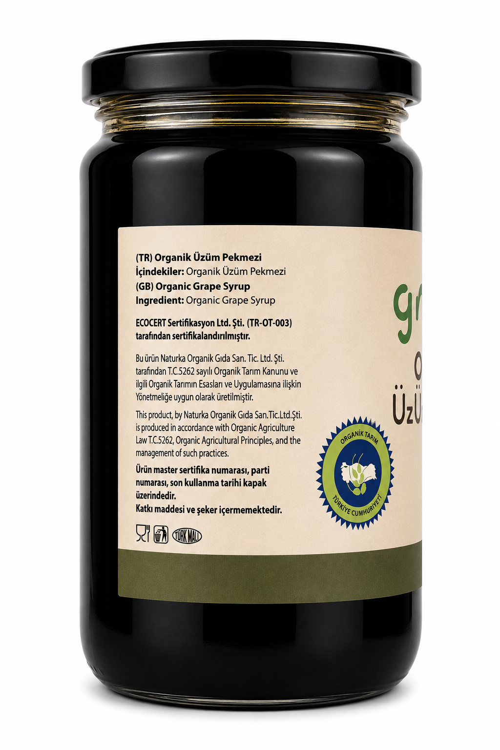 Organik Üzüm Pekmezi 850gr Grünn