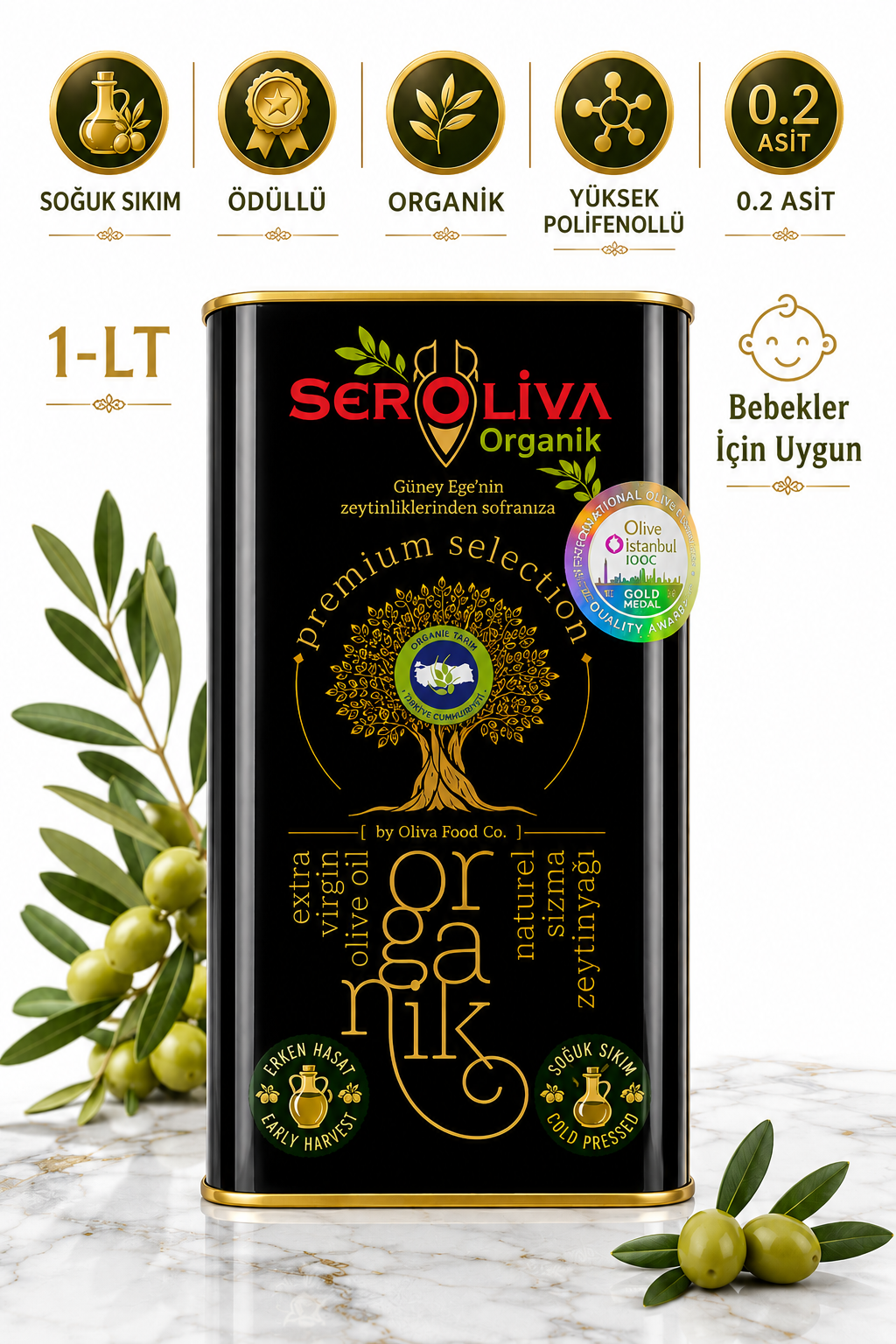 Seroliva Organik 2025 GOLD/ALTIN Ödüllü 1LT 