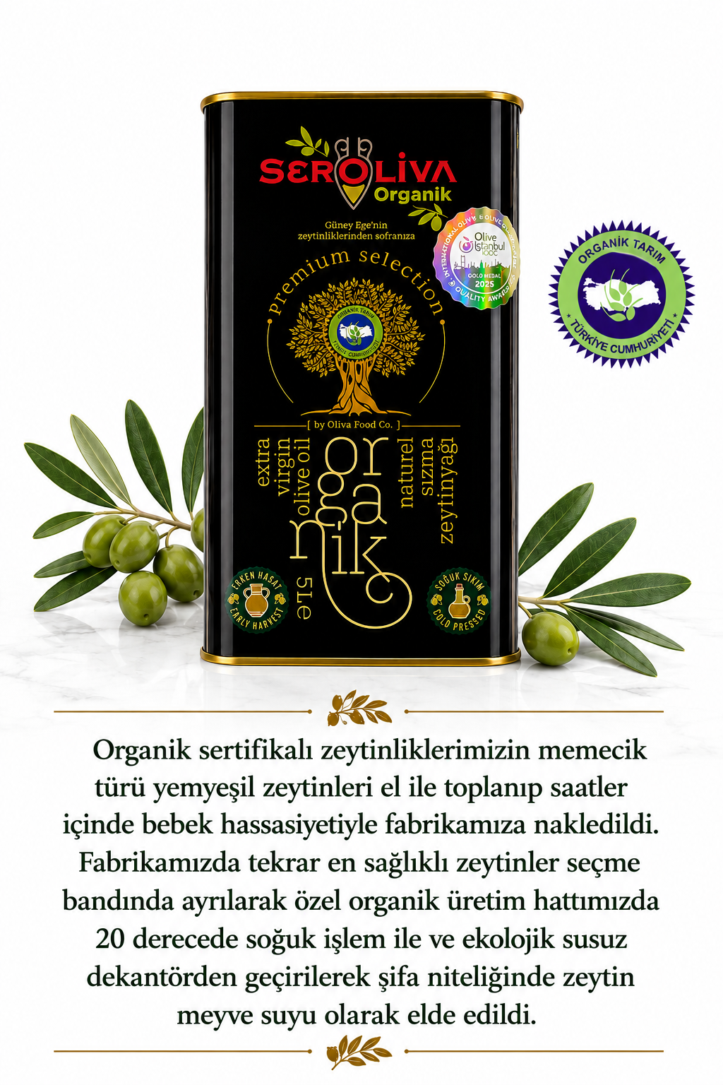 Seroliva Organik 2025 GOLD/ALTIN Ödüllü 1LT 