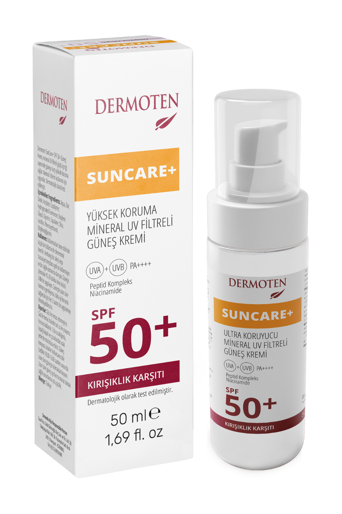 Dermoten Suncare+ Spf50 Güneş Kremi Kırışıklık Karşıtı