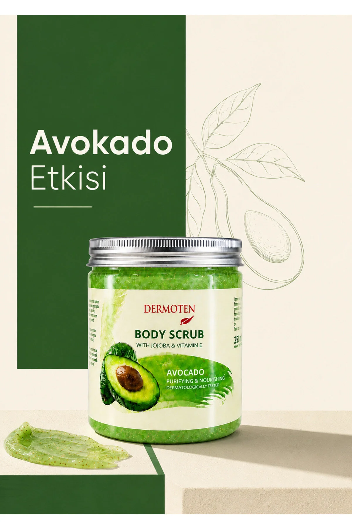 Vücut Peelingi (Avokadolu) | Body Scrub 250 ml