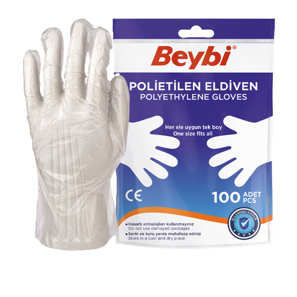 Beybi Polietilen Eldiven (100Pcs)