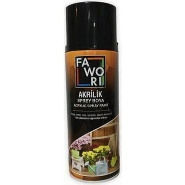 Fawori Sprey Boya Akrilik 400Ml Parlak Siyah