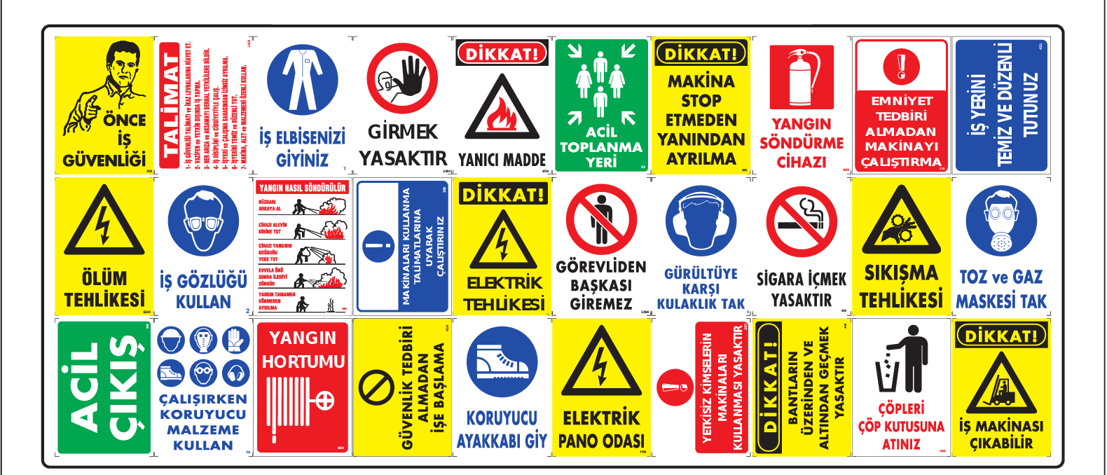 İkaz Levha Seti (25X35 Pvc)