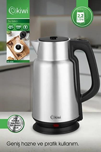 Kiwi Su Isıtıcısı Kettle Metal 2.2Lt (Kk-3334)