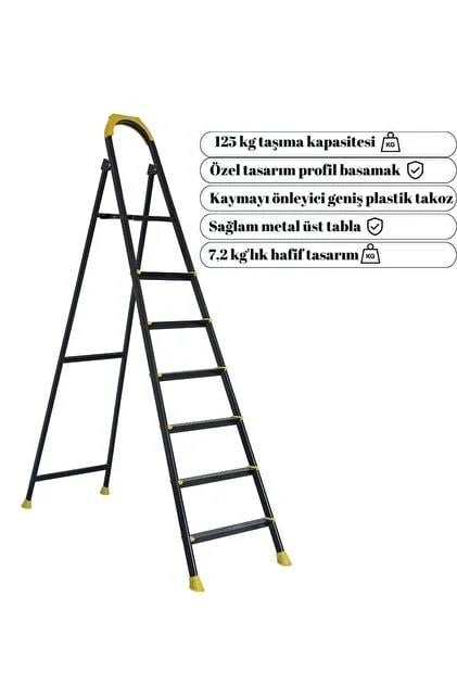 Merdiven 6+1 Siyah (Perilla) (51305) Hardy