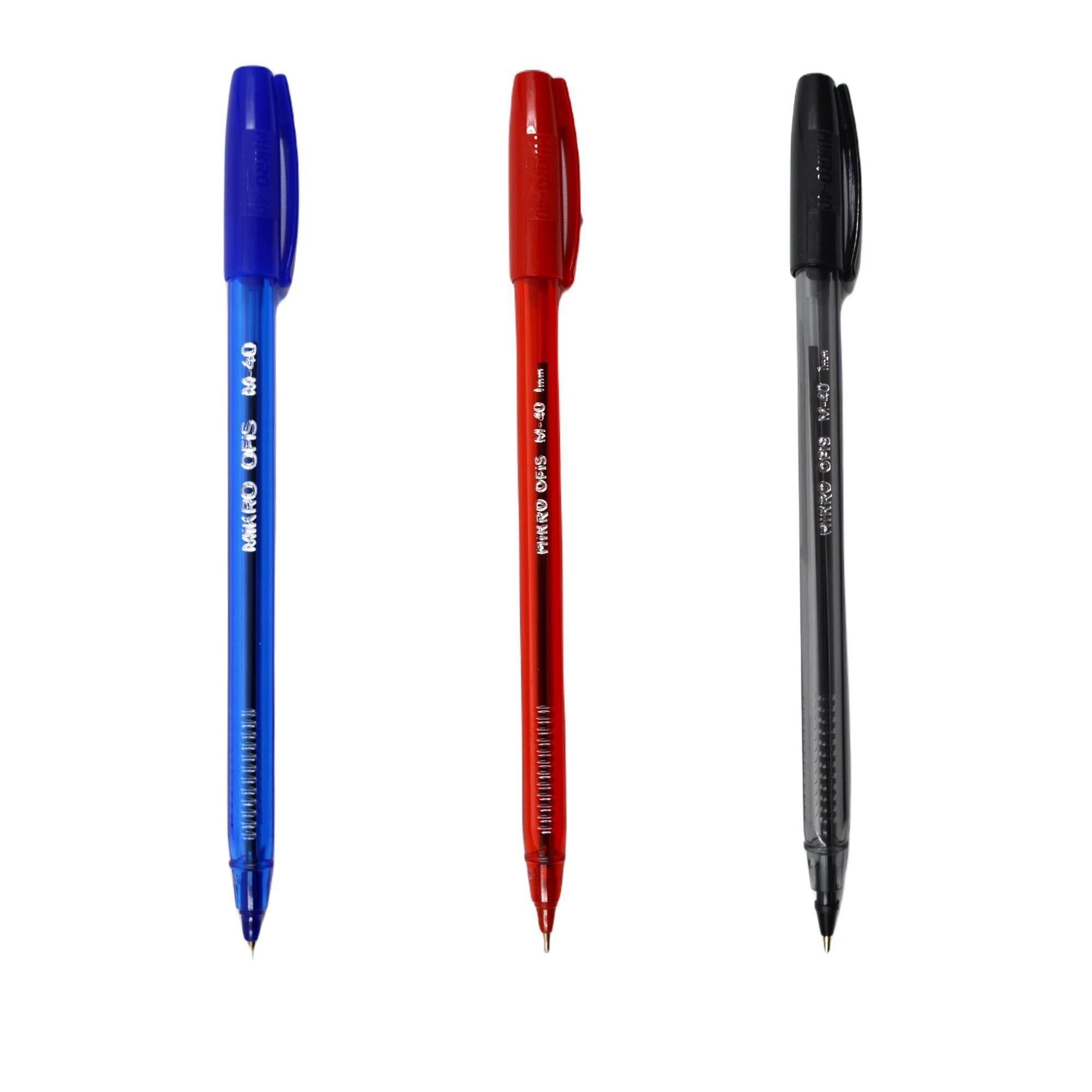 Mikro M-40 Ofis Tipi Kalem Mavi-Siyah-Kırmızı