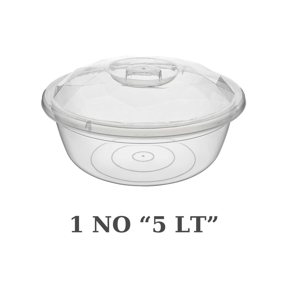 Os Prizma Şeffaf Kapaklı Leğen 5Lt (1No) Qs-033