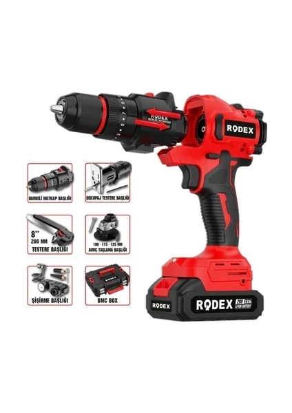 Rodex Akülü Matkap Set 5Li (RDX2705)