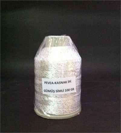 Kasnak ipi Gümüş simli100 gr