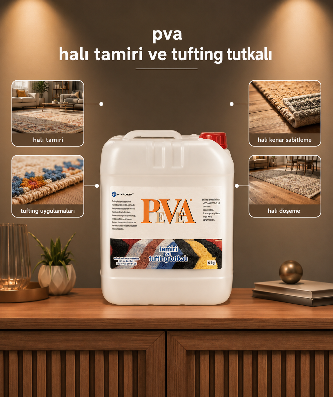 Halı Tamiri ve Tufting Tutkalı 5 kg