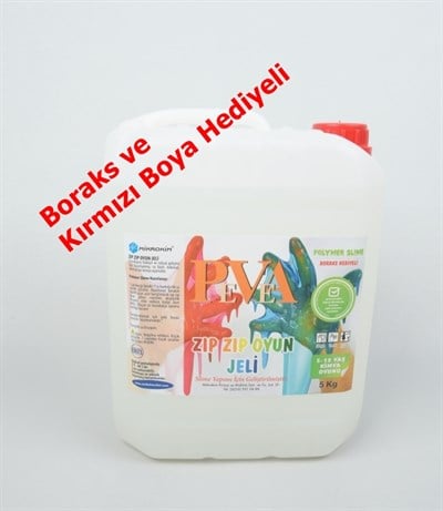 Slime Jeli Zıp Zıp (Kırmızı Boya Hediyeli) 5 kg