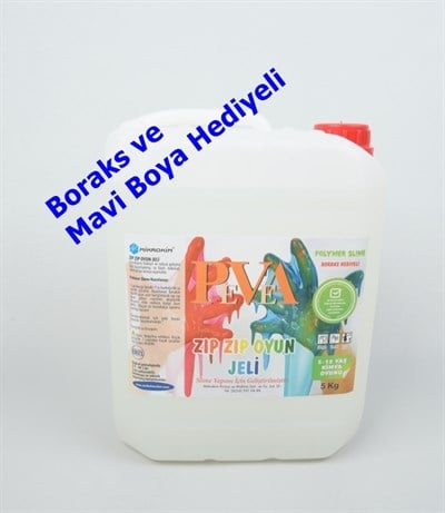 Slime Jeli Zıp Zıp (Mavi Boya Hediyeli) 5 Kg
