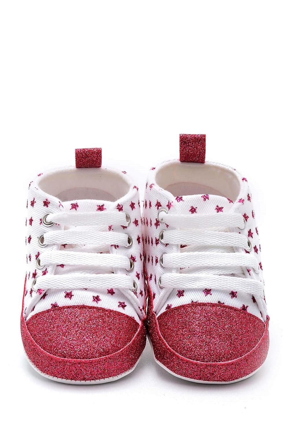 First Step Simli Yıldızlı Patik - Pembe 12-16 Ay / No.19