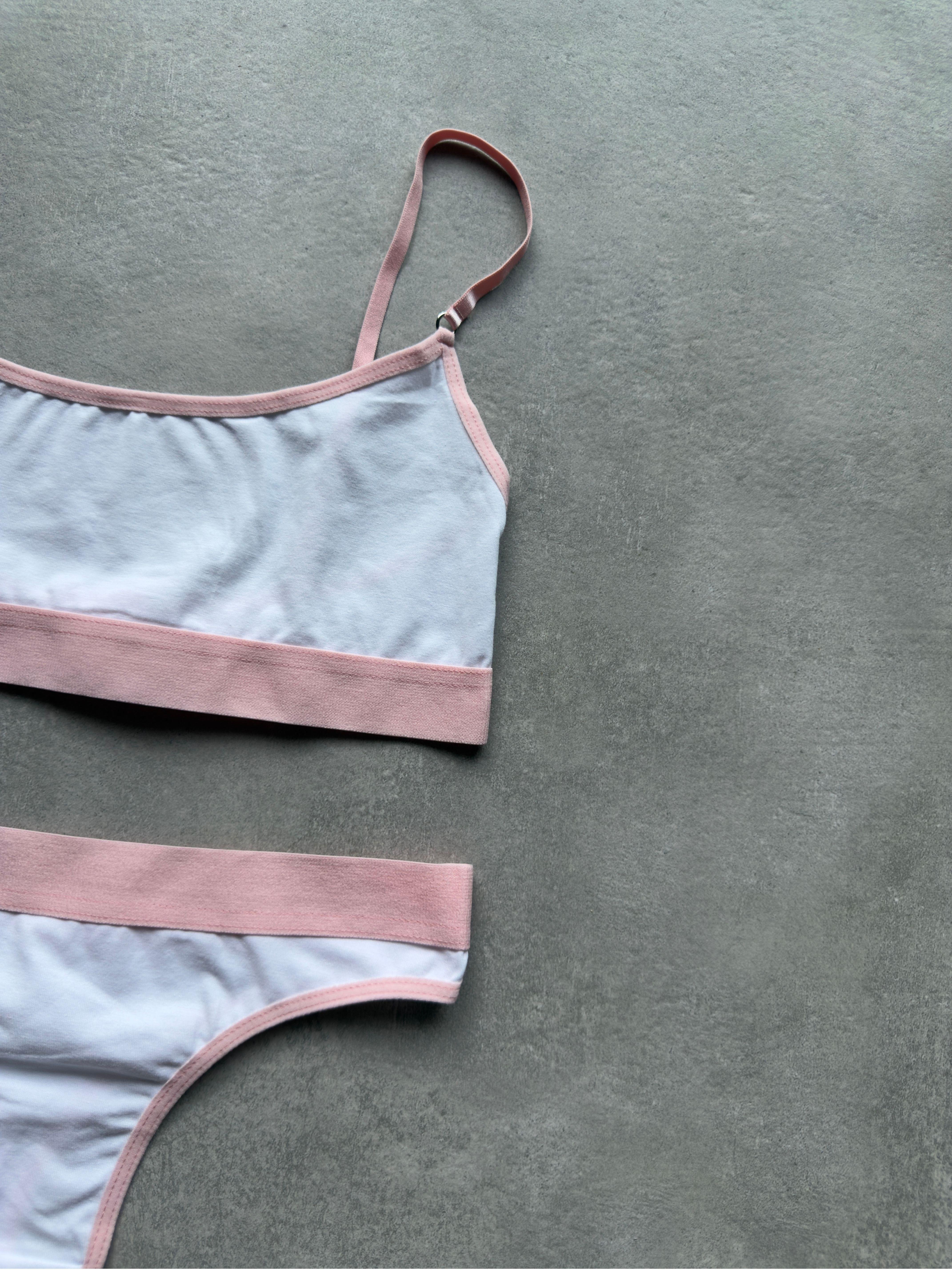 Curve Pamuklu Pembe Ayarlanabilir Askılı Sütyen Takımı