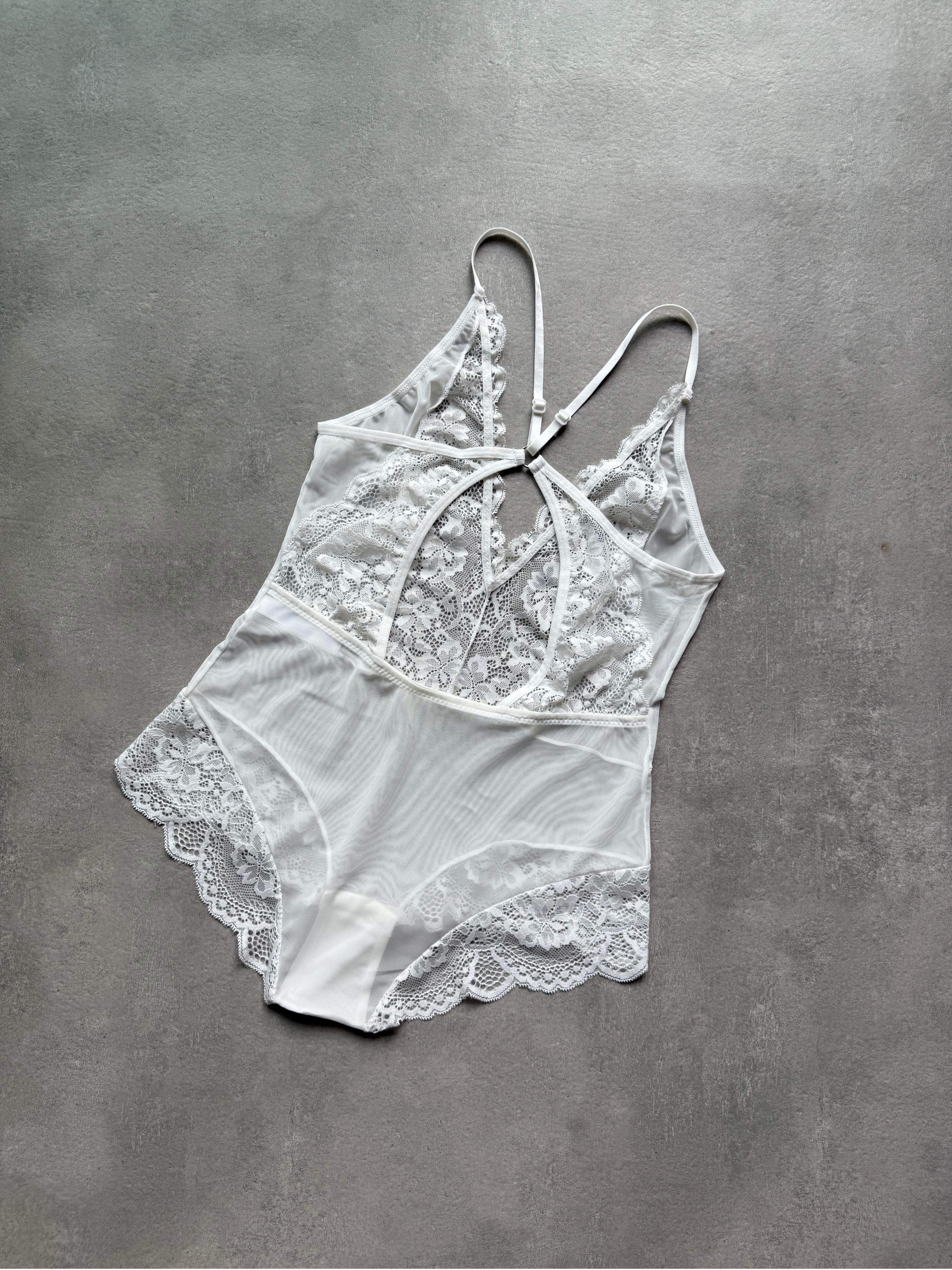 Luna Beyaz Fantezi Bodysuit