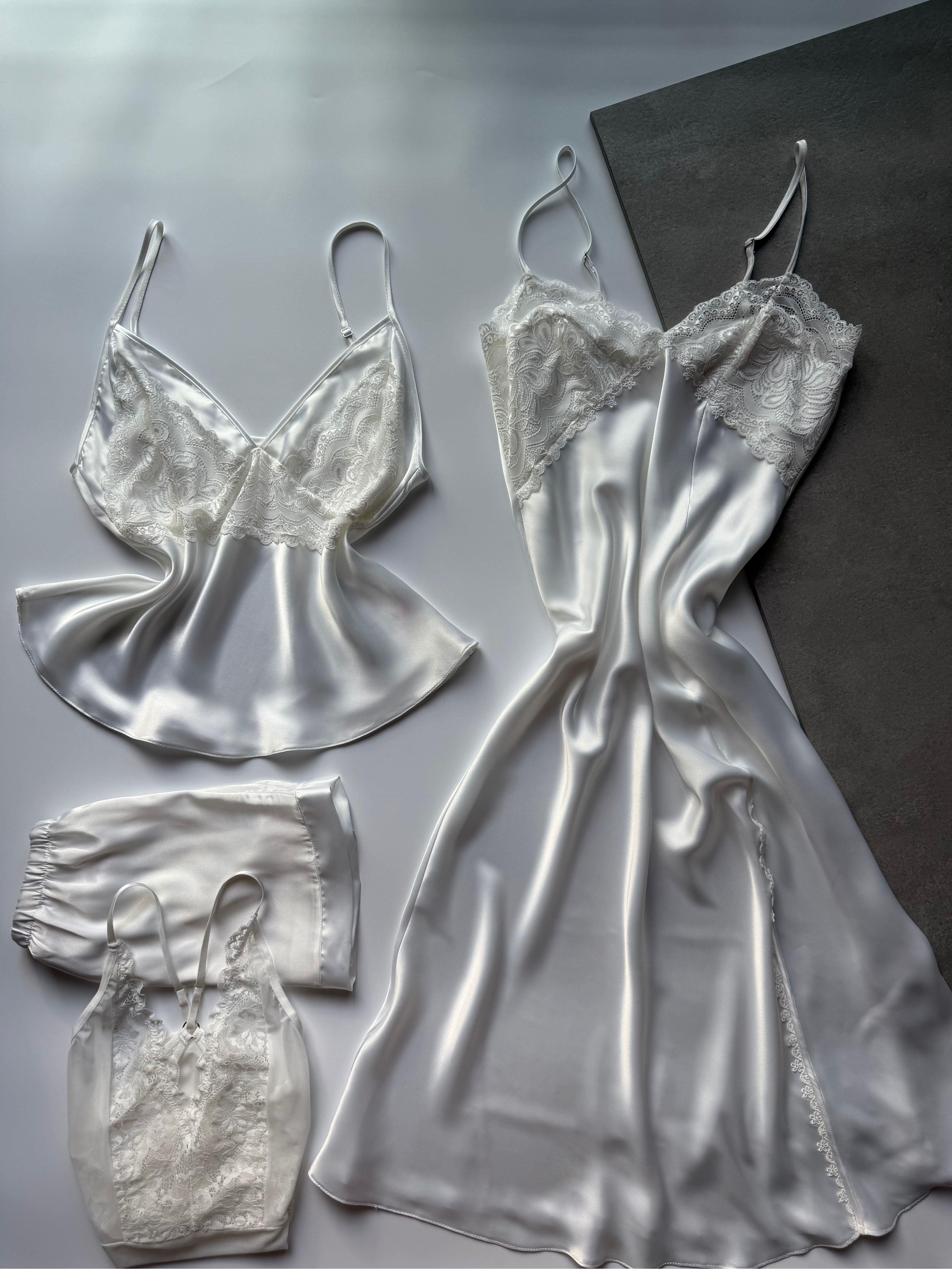 Velvet Shadow Saten Dantelli 4'lü Set