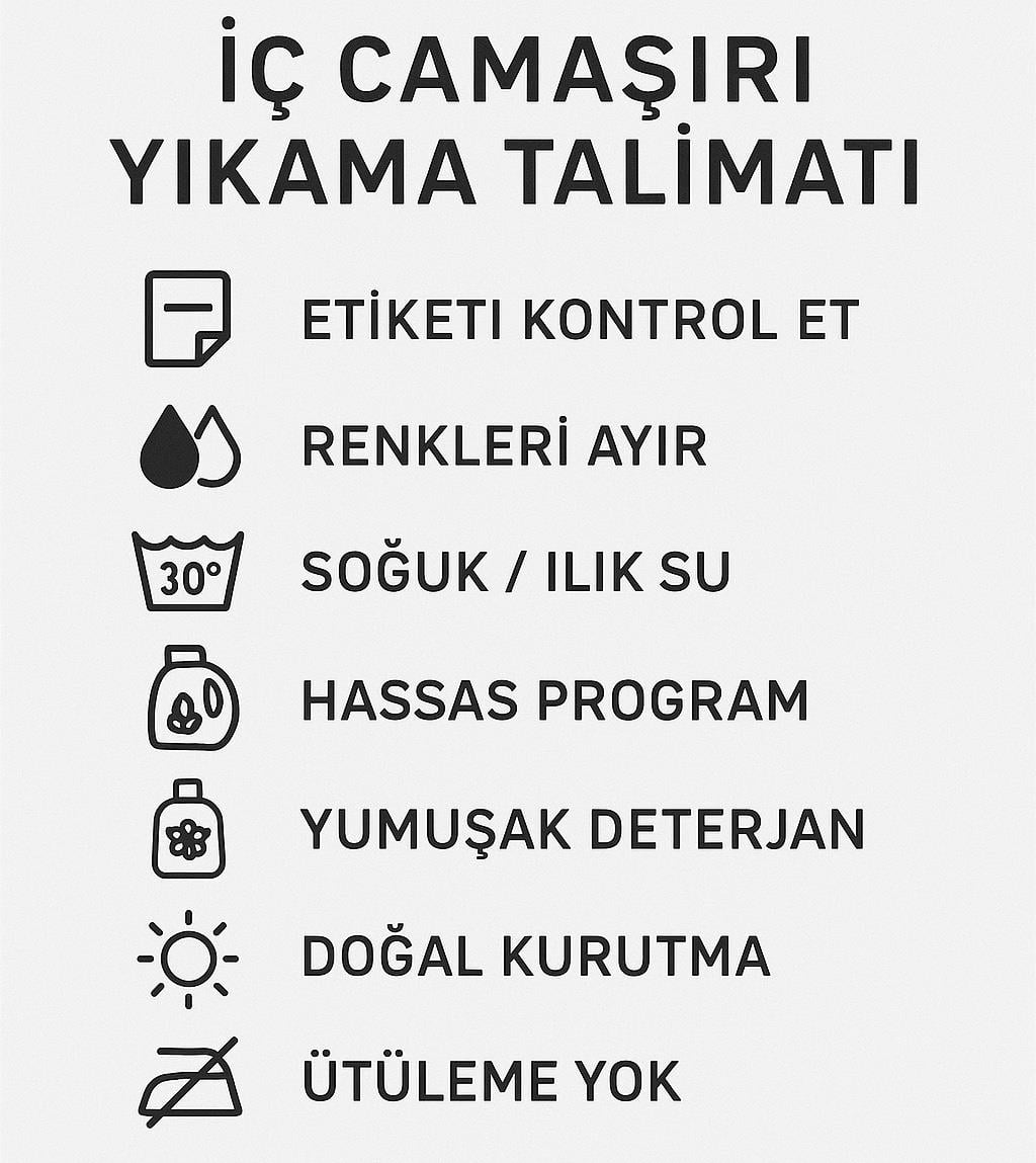 Yüksek bel basic lazer kesim külot 5'li