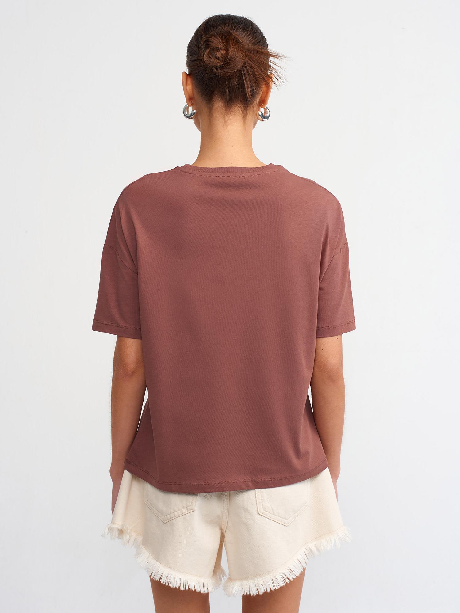  Basic T-Shirt- Kahve