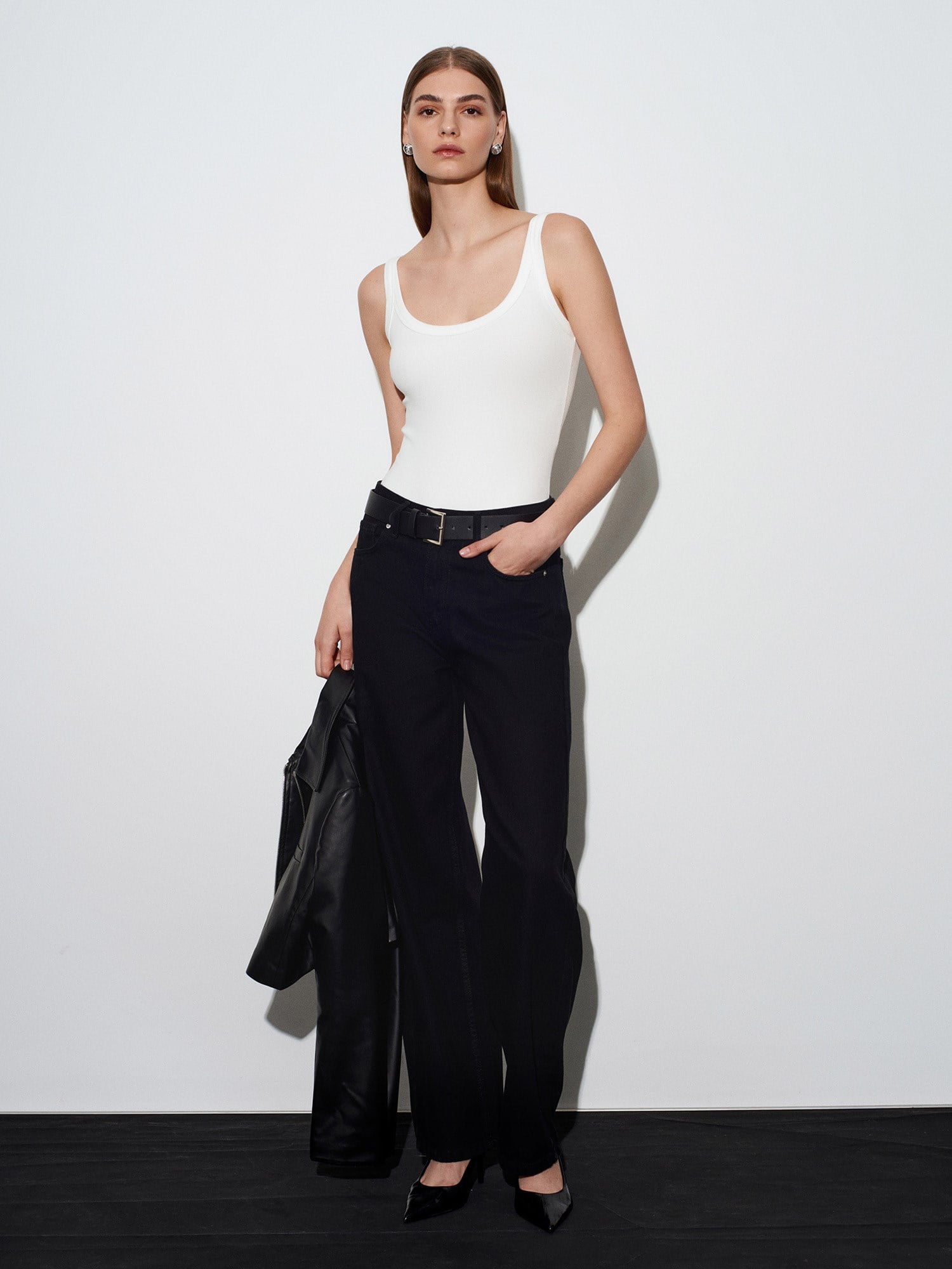 Askılı Bodysuit-Açık ekru