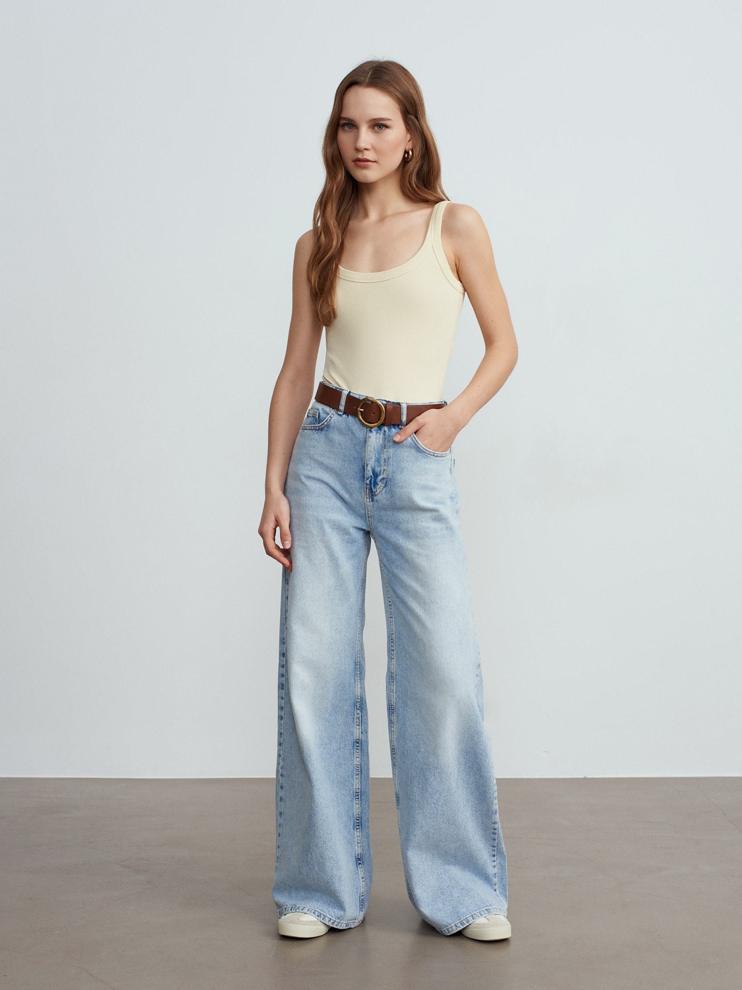 Askılı Bodysuit-Açık Sarı