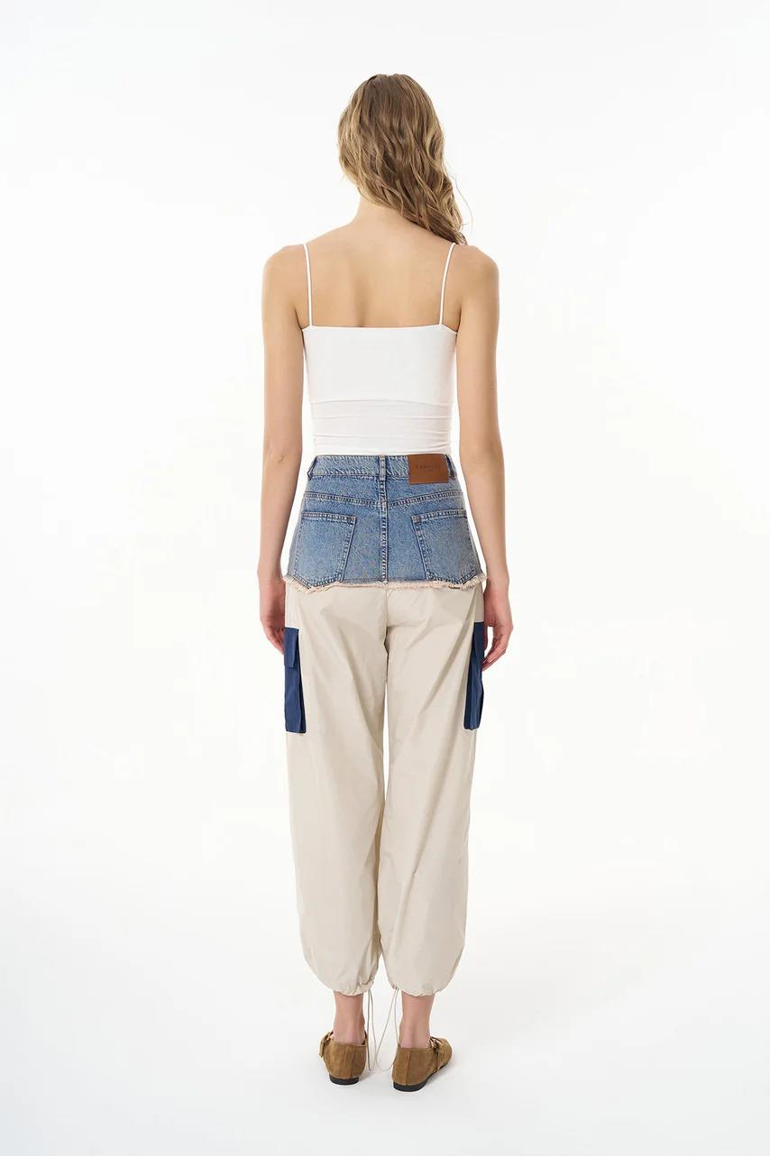 Askılı Crop Basic Atlet Beyaz