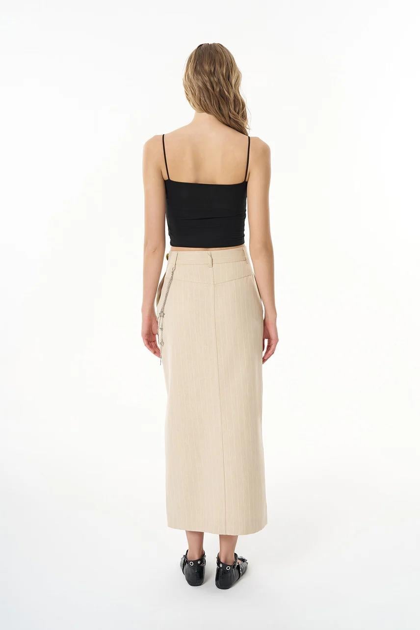 Askılı Crop Basic Atlet Siyah