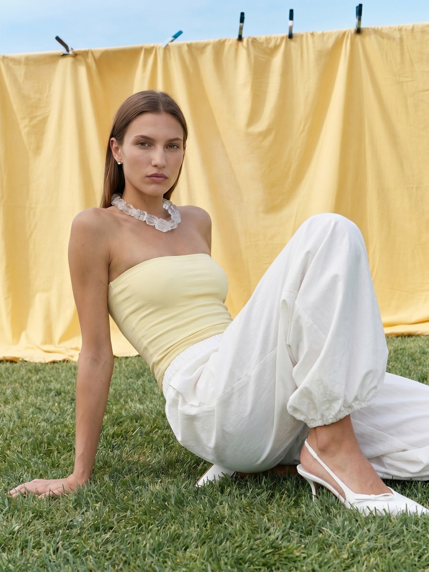 Bandeau Top Sarı