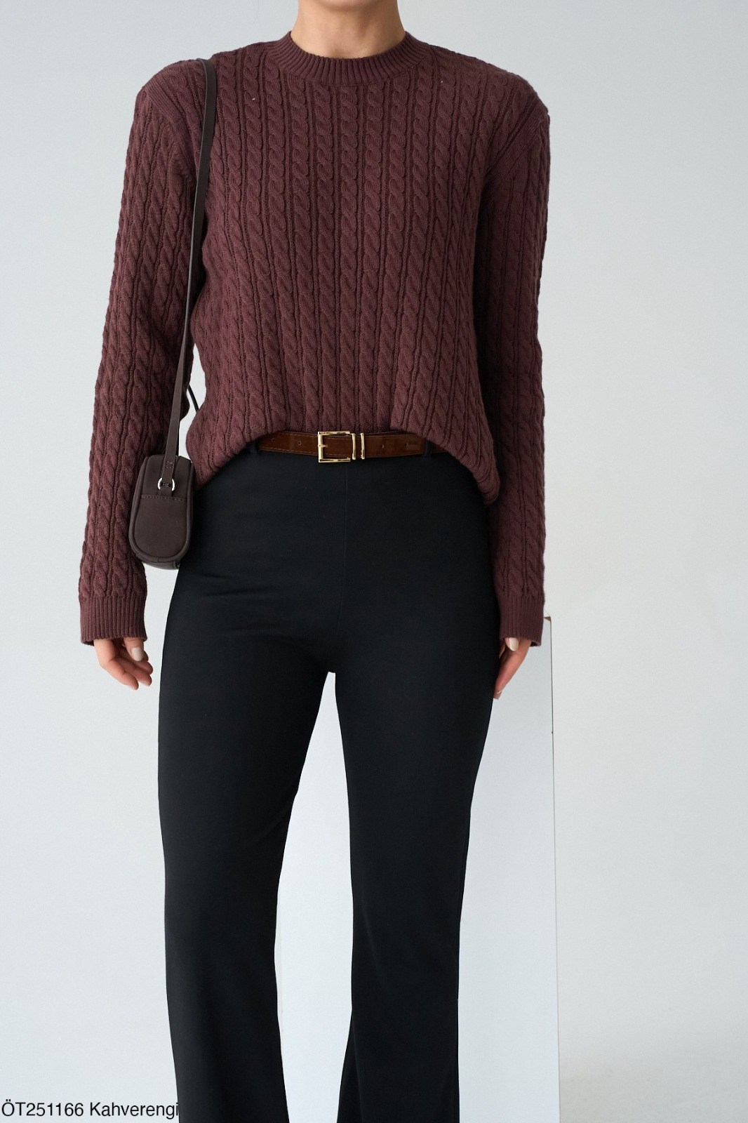 İspanyol Paça Siyah  Kadın Pantolon