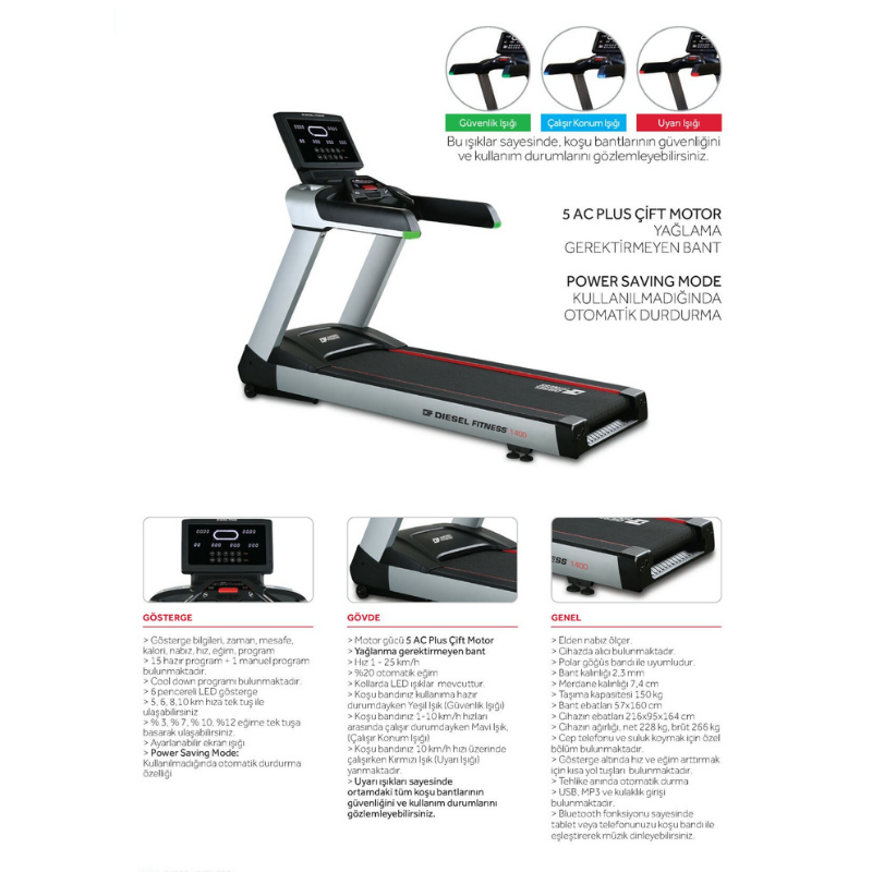 Diesel Fitness 1400 Koşu Bandı
