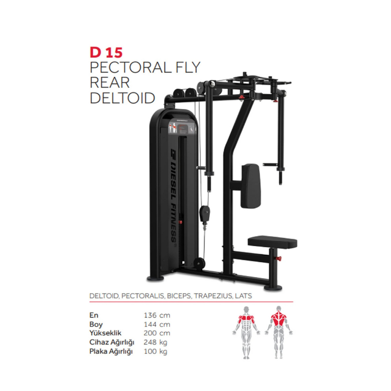 Diesel Fitness D15 Pectoral Fly / Rear Deltoid Dual Machine