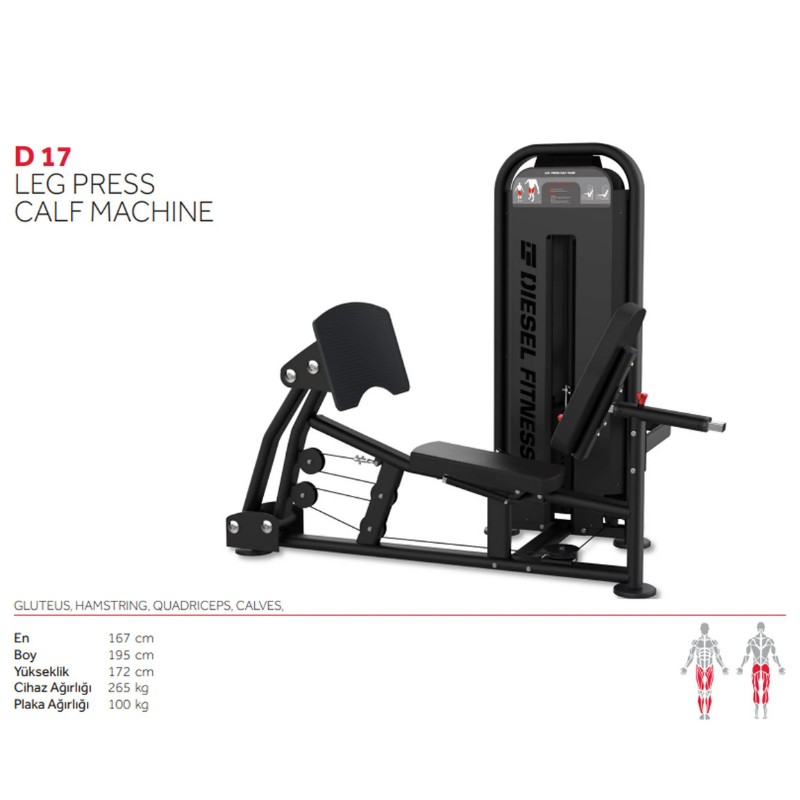 Diesel Fitness D17 Leg Press / Calf Dual Machine