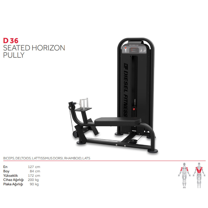 Diesel Fitness D36 Seated Horizontal Pully
