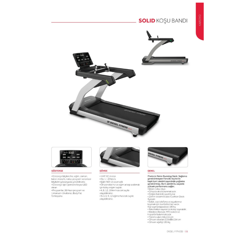 Diesel Fitness Solid Koşu Bandı