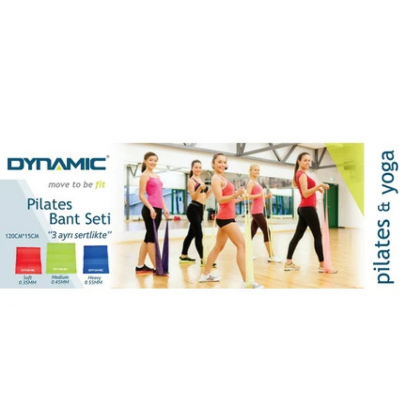 Dynamic 3'lü Pilates Bant Seti
