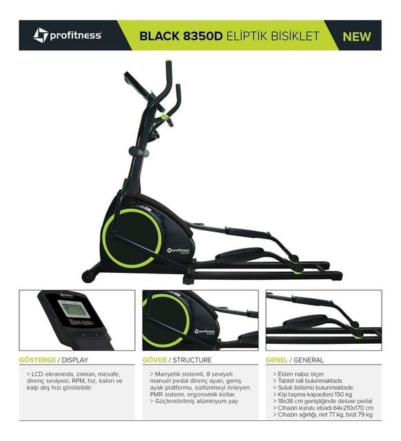 Profitness 8350D Black Eliptik Bisiklet